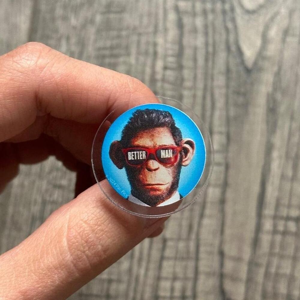 2024 Better Man Robbie Williams Monkey Music Promo Pin Button
